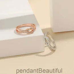 S925 Silver Love Amizade Anel feminino Moda simples Nicho de nicho Light Luxury Ring Tail Ring