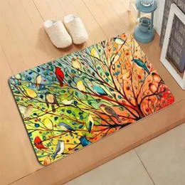 Carpets Tree Life Pattern Carpet Entrance Doormat Non-slip Living Room Kitchen Bedroom Decor Rug Floor Mats Home