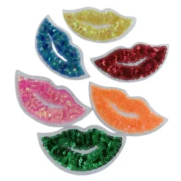 Accessori 20pcs/12pcs ferro personalizzato su patch badge da ricamo con paillettes cerotti rossi personalizzati patch sequestrati per abiti da cappelli