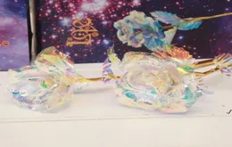 New24k Gold Foil Rose Flower LED Luminio Galaxy Mother039s Day Valentine039s Giorno Gift Box Fashion Box LLD84934652771