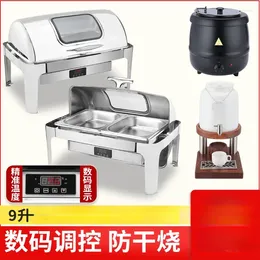 Teaware Sets Buffet Stove Electric Heating Oven Thickened Stainless Steel El Breakfast Clamshell Meal