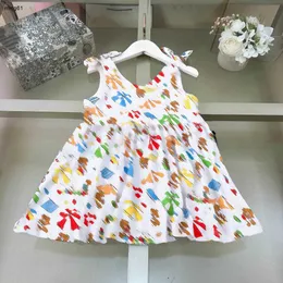 Brand Girls Dresses Kids Designer Roupos Salia de bebê sem mangas suspensa infantil partido de festa 90-130 cm Princess Dress 24April