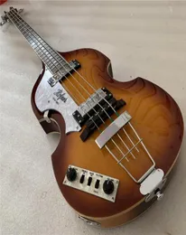 Najwyższej jakości Fabryka niestandardowa lewa ręka Hofner bas Hofner Ikona Seria Vintage Vintage Guitar Bass Bass w magazynie 14616865974