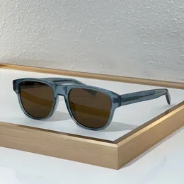 Pilot Sunglasses Squared Crystal Blue /Brown Smoke Men Shades Sunnies Lunettes de Soleil Glasses Occhiali da sole UV400 Eyewear