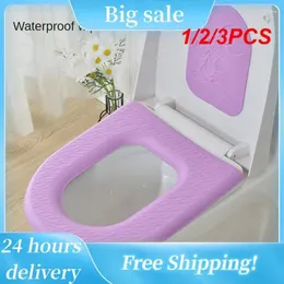 Tuvalet koltuk kapakları 1/2/3pcs yumuşak kapak banyo yıkanabilir yastık u şeklinde halka kapağı