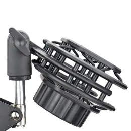 Stand Universal Microphone Clip Drable Mic Holder Shock Mount Stand för Levitt240 249 Kondensor Mic Clamp Black