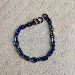 Link bransoletki i-sourdowy Rainbow Titanium ręcznie robiony łańcuch unisex przemysłowa biżuteria czystą bransoletkę 7,0 mm szerokość