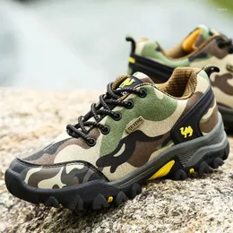 Freizeitschuhe Outdoor Mode -Sneaker Armee grüne Paare Leinwand Camouflage bequeme Männer atmungsaktive Wanderschuhe große Größe große Größe