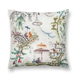 Kudde Enchanted Forest Chinoiserie Throw Cusions Cover Soffa Covers for Living Room Luxury