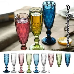 Tumbler 150 ml Vintage geprägte Rotweinglas Goblet Juice Cups Hochzeitsfeier Champagner Flöten für Bar Restaurant Home JN02 Drop Deli Dhohy