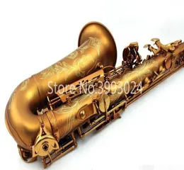 Konig Alto Saxophone KAS802 MIB Master Professional Serie antico Simulazione di rame antico E Elettroforesi piatta sax Gold1343124