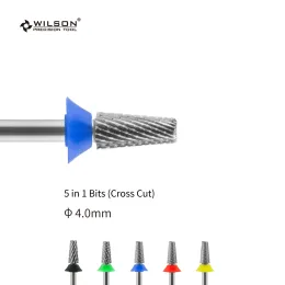 Trimmer Wilson 4.0mm 5 in 1 Bits(cross Cut)tools/nails/manicure/nail Accessories/drill Bits