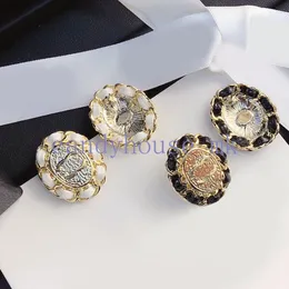 Hochwertige Designer -Ohrringe Diamantbriefstollen Luxus Frauen Brand 925 Silberohrring Frauen Geburtstag Geschenke Gezeiten Design Edelstahlschmuck mit Schachtel