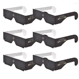 Decorazione per feste full solar eclipse viewer 6pcs incorniciata incorniciata occhiali per protezione UV visione per l'amante della scienza dell'educatore Sun