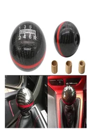 Universal Carbon Fiber Mugen 5 6 Speed Manual Automatic Spherical Gear Shift Knob9570842