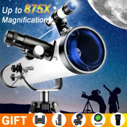 Teleskoplar 875X Profesyonel Astronomik Teleskop 35 ila 875 Kez Zoom Uzay Star Moon için Kırılma Monoküler Teleskopio Hediyesi