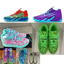 Sapatos 4s Mens Lamelo Ball MB 3 Basquete 3s Guttermelo azul vermelho jade púrpura verde lodo rosa rosa preto halloween natal bhm tênis