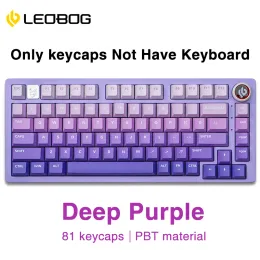 Accessories LEOBOG PBT Keycaps 81 Keys Five Side Dye Sublimation PBT Material Cherry Profile Key Caps for DIY Keyboard Kit