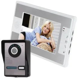 Intercom 7 -tums Video Door Bell Intercom Door Bell Kit Camera Monitor Night Vision Visual Doorbell Lock Sytesm