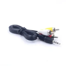 Computer Cables Connectors 3.5Mm Jack To 3 Rca Male O Video Av Aux Stereo Cord 3Rca Standard Converter Wire For Speaker Tv Box Cd Dvd Otv91