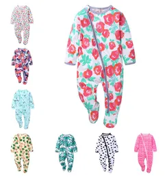 Baby Zipper Groving 8 Design Stampato per bambini vestiti per bambini Abbigliamento neonato Fede Rompers Girls Girls Boys Abbigliamento M1542654157