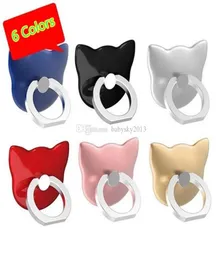 Universal Universal Cat Finger Ring Back Holder 360 회전 마운트 휴대 전화 손가락 그립 게으른 버클 스탠드 Samrt Phone8803818