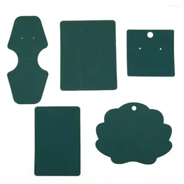 Jewelry Pouches 50pcs Green Packaging Cards Earring Card Necklace Rings Bracelet Hair Clips Retail Display Tags