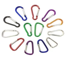 Lightweight Climbing Button Keyrings Key Chain Carabiner Camping Hiking Hook Outdoor Sport Aluminium Safety Buckle 100pcslot DLH06712694