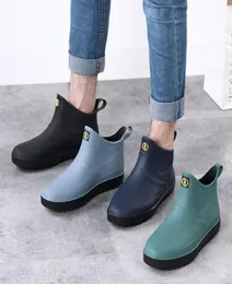 rain boots of short boots kitchen nonslip rubber shoes soft shoes with soles of work wear insurance fashion unisex waterproof shoe7321346