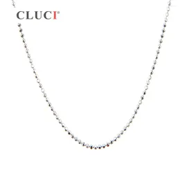 Цепи Cluci 3pcs Collece Chain 925 Стерлинговое серебряное попкорн 16-дюймовый 18 модных украшений SN023SB-1