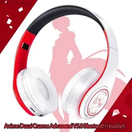 Наушники сотового телефона Новое прибытие Bungo Deg Dogs Dazai Osamu Cosplay Sterepless Wireless Headphone v5.0 Bluetooth Hearpet Go-Toubun Anime Fan 2D Подарки Y240407