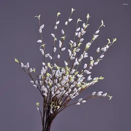 Kwiaty dekoracyjne Aqumotyczne sztuczne cipki gałęzie wierzby na wazony 1PC Tall Pussywillow In Floor Vashe Fałszywe gałązki espigas para decenacion