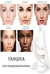 Yanqina 30 ml färgbyte concealer flytande fundament bas matt långa slitage oljekontroll fundationer kräm kvinnor makeup7502472