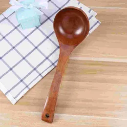 ملاعق حساء خشبي مغرفة مغرفة الصينية اليابانية الخشب رامين أدوات المائدة الآسيوية لمغارض الطبخ المطبخ