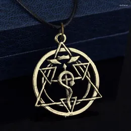 Chains Anime Fullmetal Alchemist Metal Pendant Necklace Edward Logo Cosplay Props Backpack Jewelry Accessories