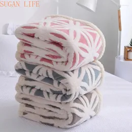 Cobertores 160 210 cm de inverno macio manto lã de lã geométrica Sofá de moda arremesso na cama Mantenha -se quente