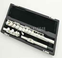 Pearl PF665E 16 buracos fechados C Tune Flute Cupronickel Silver Plated Brand Flute Musical Instrument com estojo e acessórios9708409