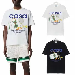 Ny CASA Luxury Single Print 230G 100% Cotton Mens T-shirt 240407