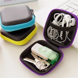 Storage Bags Mini Bag Zipper Headphones Box In-ear Earphone Cases EVA Square Earbuds Headset Carry Pouch