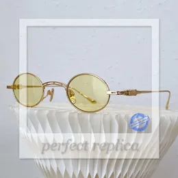 Designer Sunglasses CHROME Glasses Men Women Sunglasses Metal Small Frame Oval Glasses Rock Punk Street Hip Hop Style Mirror Leg Carving Technology Summer 475