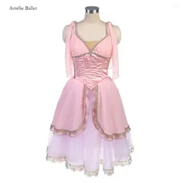 مرحلة ارتداء B24066 Professional Ballet Tutus للبالغين الفتيات الرقص فستان Pink رومانسية توتو الأزياء مخصصة راقصة الباليه