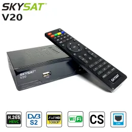 Kutu Uydu Alıcı Skysat V20 H.265 HEVC DVB S2 TV Kutusu HD LAN PORT RJ45 Uydu TV reseptörü