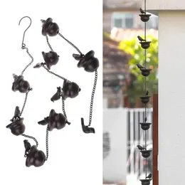 Decorazioni da giardino acqua Black Black-Bird 2.4 DOWSPOUT Rain gancio per la casa decorazione del contatore per grondaia per drenaggio con tetto