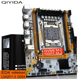 Материнские платы Qiyida x99 Motherboard Slot LGA20113 NVME M.2 SSD USB3.0 Поддержка памяти DDR4 и Intel Xeon E5 V3 V3 Процессор E5D4