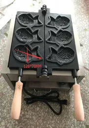 Cost LPG GAS type 3 pcs Big Taiyaki maker machine Fish Waffle maker6029271