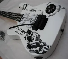 Vänsterhänt Kirk Hammett Kh2 Ouija Guitar White Rosewood Fretboard Electric Guitars9156268