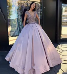 Şaşırtıcı leylak balo elbisesi quinceanera elbiseler zarif uzun balo elbiseleri resmi parti elbisesi zip best vestidos de fiesta seksi v boyun gal2492031