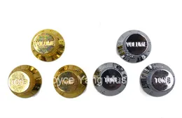 Goldsilver 페인트 1 Volume 2 Tonelot Electric Guitar Control Knobs for Fender Strat Style Electric Guitar 3688885