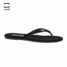 Sandálias de designer 10A sola de couro de superfície de veludo sem um traço de cola de cola os únicos flip-flops indispensáveis neste verão tamanho 35-41