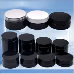 Gerät 25 x 60/80g 100 g 120 g 150 g 200g 250g leere schwarze tragbare Creme -Jar -Jars Pot Box Make -up Nagelkunst Kosmetische Perlenpraxisbehälter
